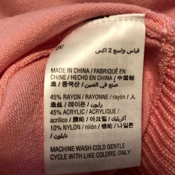 NEW Charter Club Plus Coral Open Cardigan Sweater - Picture 6 of 6